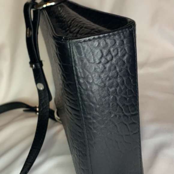 2 for $48 Nunoo Small New Zealand Moon Chiara Black Textured Crossbody Bag - Picture 5 of 5